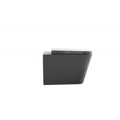Унитаз подвесной Mixxus Premium QUADRO-0305-R GRAY 510x350x345mm система смыва RIMLESS (MP6656)