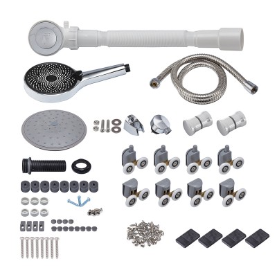 Бокс душевой без гидромассажа Mixxus WAVE SB02-120x80x215-L-FB SATIN с низким поддоном (MI6892)