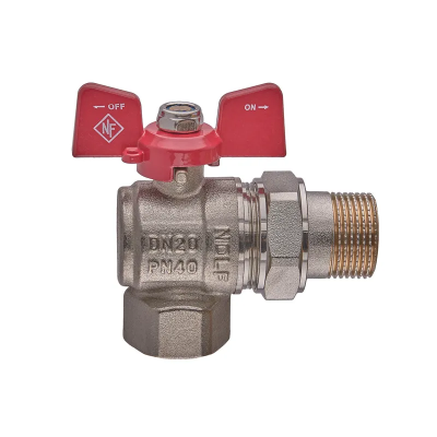 Кран шаровой с американкой Nolf NFC.941-08-3/4" FM угловой, ГШБ ручка "бабочка" красная (NF3156) Кран шаровой с американкой Nolf NFC.941-08-3/4" FM угловой, ГШБ ручка "бабочка" красная (NF3156)