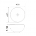 Раковина накладная Mixxus Premium ELLIPSE-0205 430х430х175mm с переливом (MP6530)
