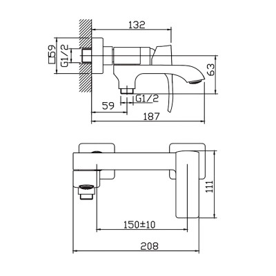 Смеситель для ванны Haiba Monaco 009 (HB9653) Смеситель для ванны Haiba Monaco 009 (HB9653)