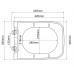Унитаз подвесной Mixxus Premium QUADRO-0305-R GRAY 510x350x345mm система смыва RIMLESS (MP6656)