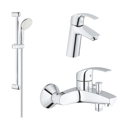 Набор смесителей для ванны 3в1 с New Tempesta 100 Grohe Eurosmart 123246MOL (123246MOL)