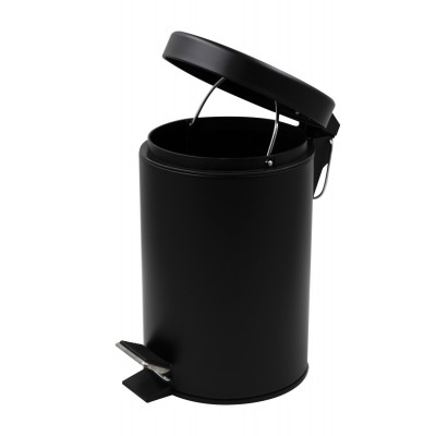 Мусорное ведро круглое Zerix Solo-TC0107 Black 7 л цвет черный (ZX5900)