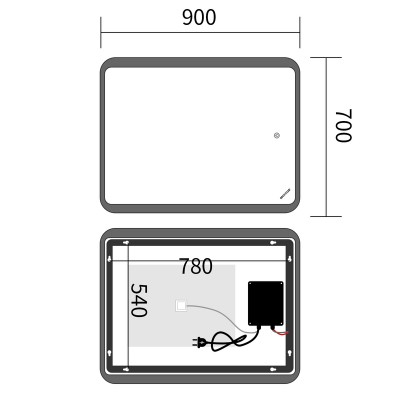 Зеркало Mixxus Premium OLIVARY MR19-90x70-REVERSE (LED Touch, Anti-fog, димер (3-6,5kK)) (MP6630) Зеркало Mixxus Premium OLIVARY MR19-90x70-REVERSE (LED Touch, Anti-fog, димер (3-6,5kK)) (MP6630)