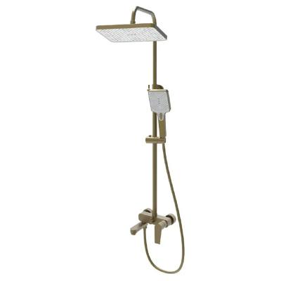 Душевая система со смесителем Haiba MILANO 003-J BRUSHED GOLD (HB9620)