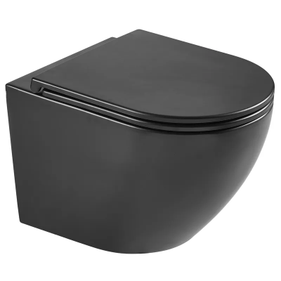 Унитаз подвесной Mixxus Premium ELLIPSE-0303-T3 BLACK 520х365х360mm, система смыва TORNADO (MP6591)