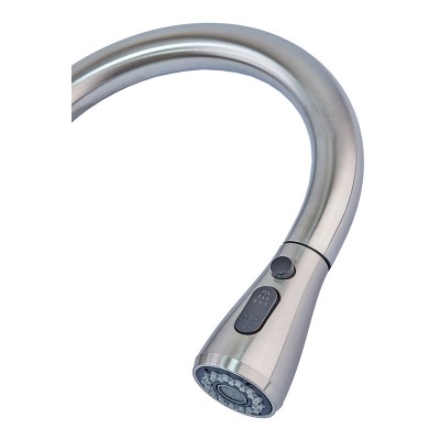 Смеситель для кухни сенсорный с выдвижной лейкой Mixxus LUX-014 Sensor (нержавеющая сталь) (MI6230)