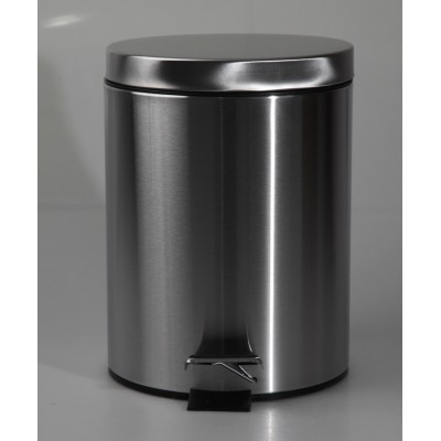 Мусорное ведро круглое Zerix Solo-TC0107 SS Color 7 л цвет нержавейка (ZX5899)