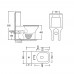 Унитаз-компакт Mixxus STYLE-0403-R 620х360х800mm, система смыва RIMLESS (MI6727)