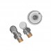 Комплект для подключения радиатора Koer SET-23 - 1/2'' угловой с термоголовкой, кликовый крепеж (KR5284)