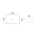 Раковина накладная Mixxus Premium QUADRO-0108 GRAY 550x390x145mm (MP6652)