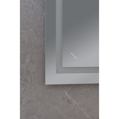 Зеркало Mixxus WARM MR02-70x50 с LED Touch, Anti-fog, димером, рег. яркости, часами (MI6668)