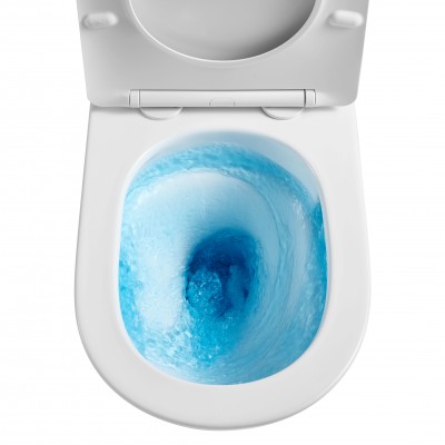 Унитаз напольный безбачковой Mixxus Premium ELLIPSE-0701-T1 570х365х410mm, система смыва TORNADO (MP6593)