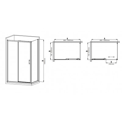 Душевая кабина без поддона Mixxus Premium DIVERSE SC03-100x80x195-TR Black прозрачное стекло 6мм (MI6866)