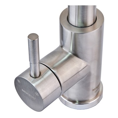 Смеситель для кухни с выдвижной лейкой (скрытой) Mixxus LUX-014 Hidden (нержавеющая сталь) (MI6231)