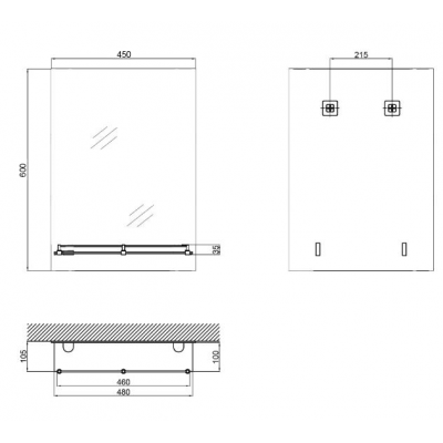 Зеркало настенное Zerix SANSA MRZ04-450x600x100 прямоугольное с полкой и декором (ZX5626) Зеркало настенное Zerix SANSA MRZ04-450x600x100 прямоугольное с полкой и декором (ZX5626)