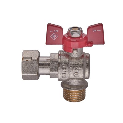 Кран шаровой Nolf  NFC.841-06-1/2"FM ГШБ с накидной гайкой угловой, (NF3158)