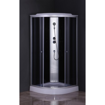 Бокс душевой без гидромассажа Mixxus STRONG SB02-90x90x215-GR SATIN с низким поддоном (MI6887)