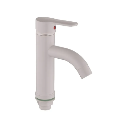 Смеситель для умывальника Plamix Raul-001-B White (без подвода) (PM0652) Смеситель для умывальника Plamix Raul-001-B White (без подвода) (PM0652)