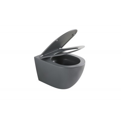 Унитаз подвесной Mixxus Premium ELLIPSE-0308-T3 GRAY 490x360x360mm система смыва TORNADO 3.0 (MP6654)