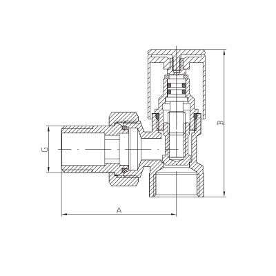 Кран для полотенцесушителя угловой Koer KR.531.White - 1/2" (KR5104) Кран для полотенцесушителя угловой Koer KR.531.White - 1/2" (KR5104)