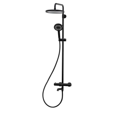 Душевая колонна с термостатическим смесителем Koer KB-57029-05 3 функции, цвет черный (KR5491) Душевая колонна с термостатическим смесителем Koer KB-57029-05 3 функции, цвет черный (KR5491)