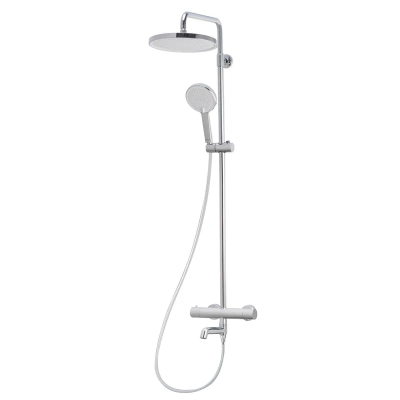 Душевая колонна с термостатическим смесителем Koer KB-57029-01 3 функции, цвет хром (KR5482) Душевая колонна с термостатическим смесителем Koer KB-57029-01 3 функции, цвет хром (KR5482)