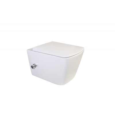 Унитаз-биде подвесной Mixxus Premium QUADRO-1301-R 510x350x345mm система смыва RIMLESS (MP6658)