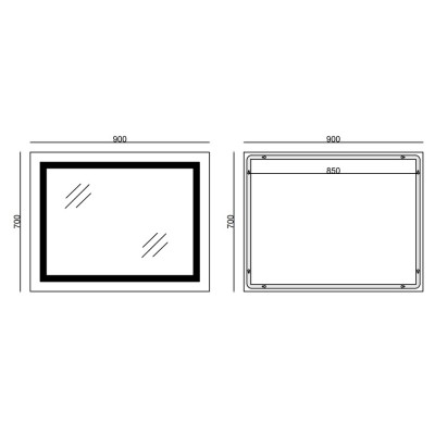 Зеркало Mixxus STYLE MR13-90x70-REVERSE с LED Touch, Anti-fog, димером, рег. яркости (MI6667) Зеркало Mixxus STYLE MR13-90x70-REVERSE с LED Touch, Anti-fog, димером, рег. яркости (MI6667)