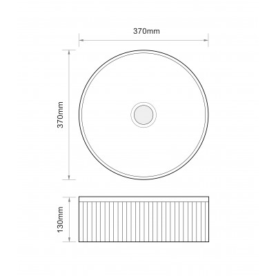 Раковина накладная Mixxus Premium WAVE-0102 MARBLE 370х370х130mm (MP6528)