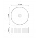 Раковина накладная Mixxus Premium WAVE-0102 MARBLE 370х370х130mm (MP6528)