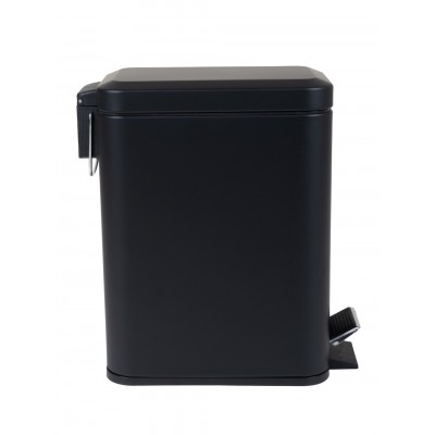 Мусорное ведро с плавным закрытием прямоугольное Zerix Sansa-TC0105 Black 5 л цвет черный (ZX5894)