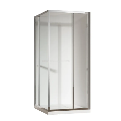 Душевая кабина без поддона Koer SR SC09-90x90x200-L-TR-01 прозрачное стекло Easy Clean 6мм Хром (KR5683)