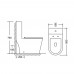 Унитаз моноблок напольный Mixxus BEVEL-0406-T1 690х360х790mm, система смыва TORNADO 1.0 (MI6729)