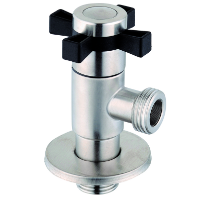 Кран для подключения сантехприборов Zerix VAL-09-1/2x1/2 из нержавеющей стали SUS304 (ZX5102)