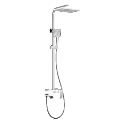Душевая система KOER KB-56007-04 со смесителем, 3 функции (Цвет хром+белый) (KR5159)