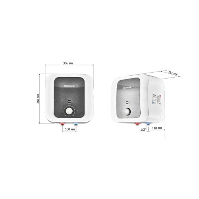Водонагреватель накопительный над мойкой MIXXUS EWH-1115 SMALL OVER 15 л, мокрый тен 1,5 kW (WH0607)
