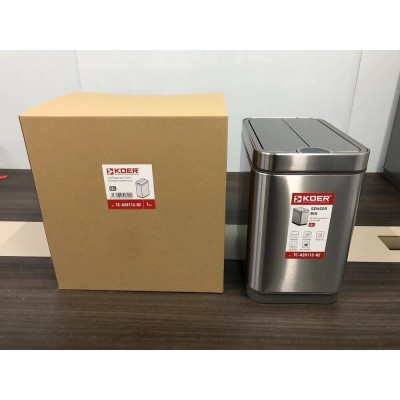 Мусорное ведро сенсорное прямоугольное Koer TC-020112-02 12 л цвет нержавейка (KR5582)