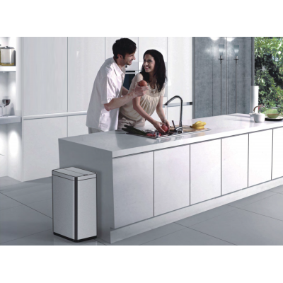 Мусорное ведро сенсорное прямоугольное Koer TC-020112-02 12 л цвет нержавейка (KR5582)