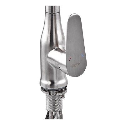 Смеситель для кухни с выдвижной лейкой Zerix PUL-014 из нержавеющей стали SUS304 (ZX5034)