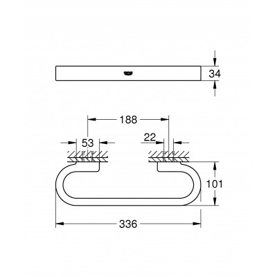 Поручень для ванны Grohe Selection (41064000)