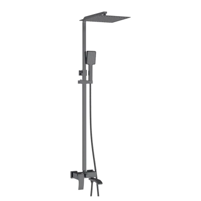 Душевая система со смесителем Koer KB-56007-07, 3 функции (Цвет графит) (KR5160)