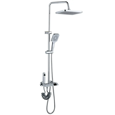 Душевая система со смесителем Mixxus Premium NEPTUNE 009-J с кнопкой переключения, 4 режима (MI6832)