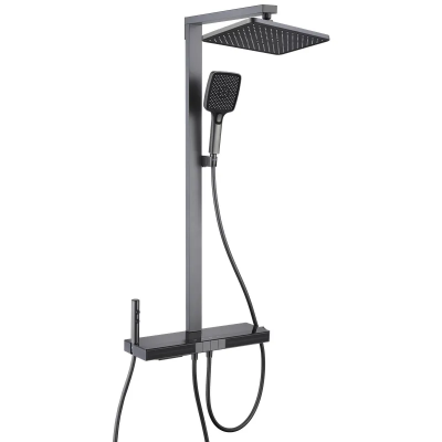 Душевая система с термостатическим смесителем Mixxus Premium Next-009-J Graphite, 4 режима (MI6544)