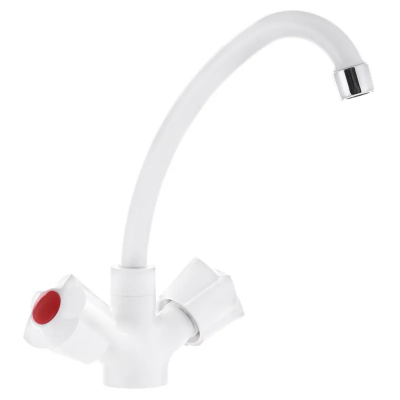 Смеситель для кухни Plamix Ama-271 White (без подвода) (PM0696)