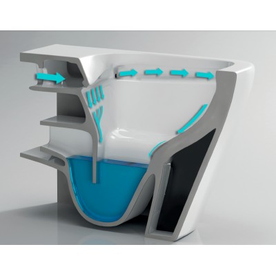 Унитаз подвесной Mixxus Premium Ellipse-0303-R 520x365x360mm, система смыва Rimless (MP6463)