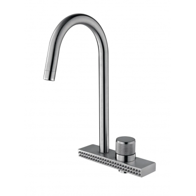 Смеситель для кухни Mixxus FOL-011 с функцией "водопад" из нерж. стали (MI6345)