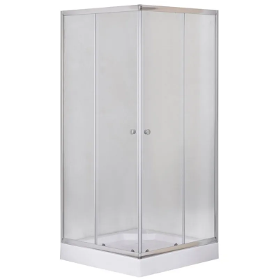 Душевая кабина с низким поддоном Mixxus CUBIC SCT01-90x90x195-FB CHROME матовое стекло 4мм (MI6903)