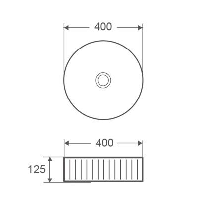 Умывальник накладной керамический Mixxus Premium Wave-0101 400x400x125mm (MP6491)